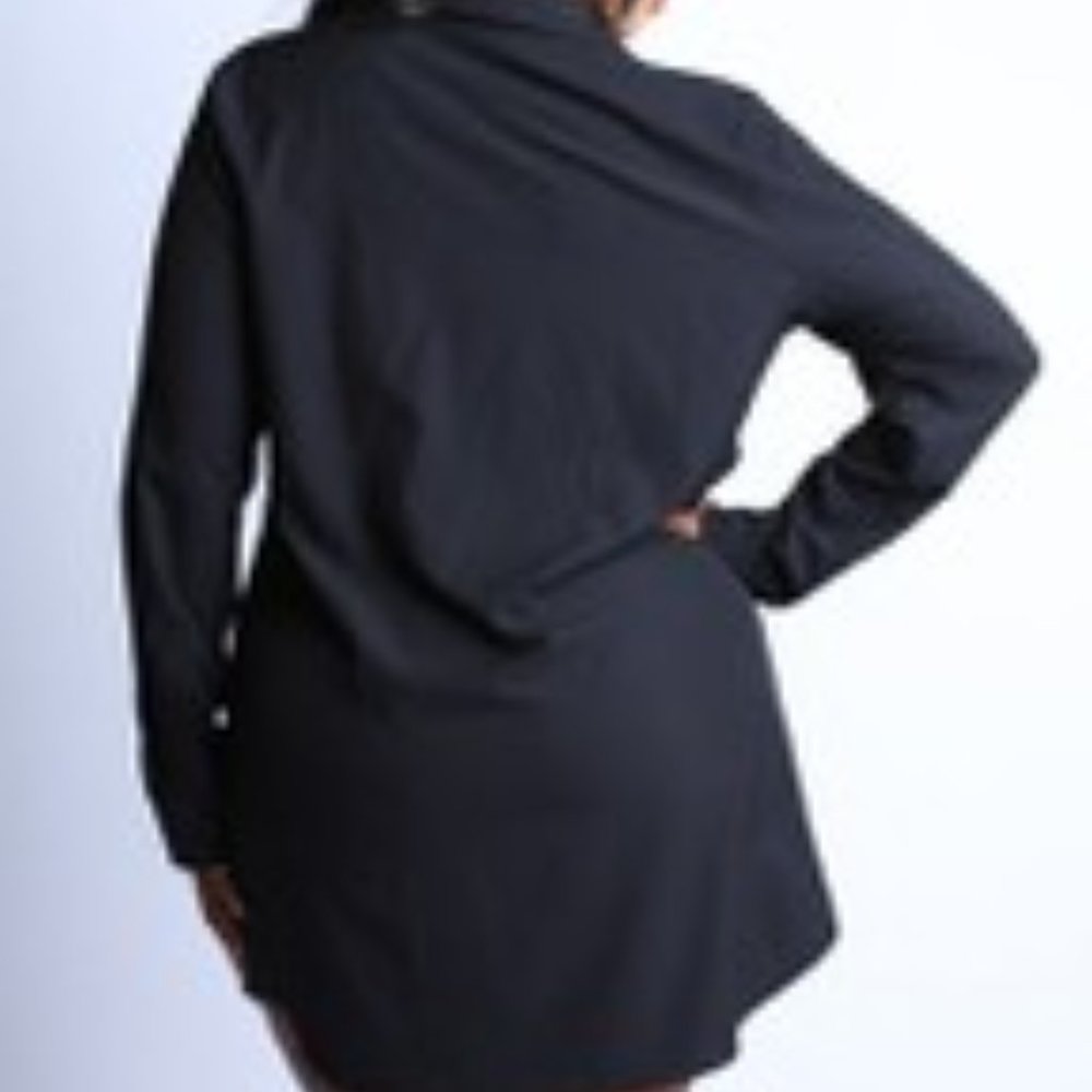 Plus Size Colorblocked shirt dress - Picture 4 of 4